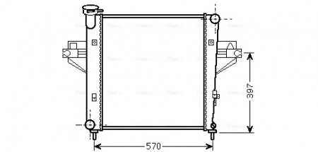Radiator racire motor potrivit JEEP CHEROKEE 2.4 2001-2008 [2]