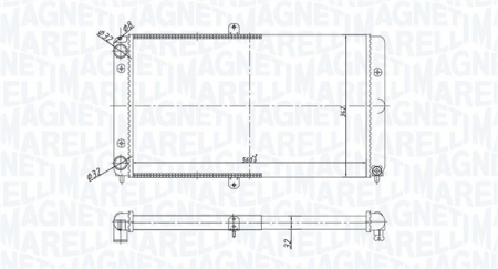 Radiator apa - Radiator racire motor potrivit LADA 110 1.3-2.0