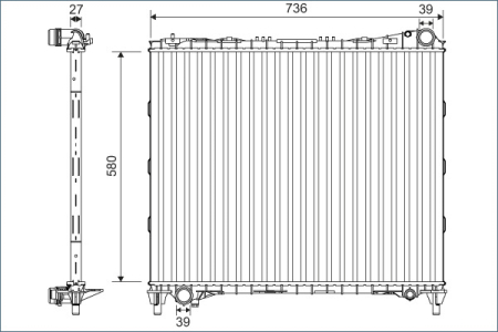Radiator apa - Radiator racire motor potrivit LAND ROVER DEFENDER, DISCOVERY V, RANGE ROVER IV, RANGE ROVER SPORT II 3.0-5.0 dupa 2012