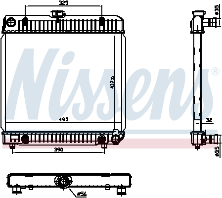 Radiator apa - Radiator racire motor potrivit MERCEDES 123 (C123), 123 (W123), 123 T-MODEL (S123), S (W126) 2.0-3.0D