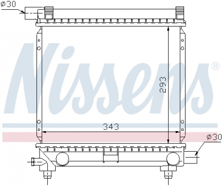Radiator racire motor potrivit MERCEDES 124 (C124), 124 (W124), 124 T-MODEL (S124), 190 (W201) 1.8/2.0/2.3 [2]