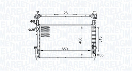 Radiator racire motor potrivit MERCEDES A (W169), B SPORTS TOURER (W245), B SPORTS TOURER (W246, W242) 1.5-Electric