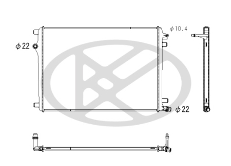 Radiator racire motor potrivit MERCEDES C ALL-TERRAIN (S206), C T-MODEL (S206), C (W206), CLE (A236), CLE (C236), E (W212), S (W222, V222, X222) 1.5H-3.5 dupa 2014 [1]