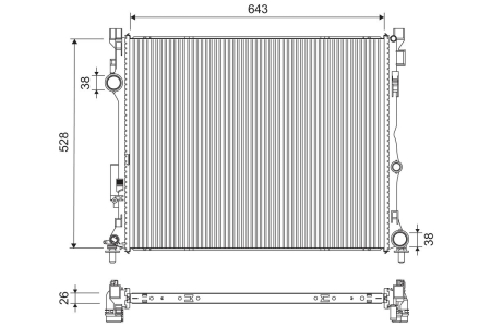 Radiator racire motor potrivit MERCEDES G SAMOCHÓD TERENOWY ZAMKNIĘTY (W465), G (W463), GLE (C167), GLE (V167), GLS (X167) 2.0D-Electric dupa 2018 [2]
