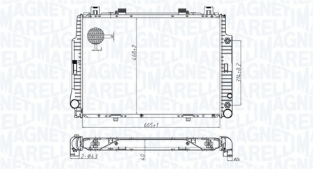 Radiator apa - Radiator racire motor potrivit MERCEDES S (C140), S (W140) 4.2/5.0/6.0