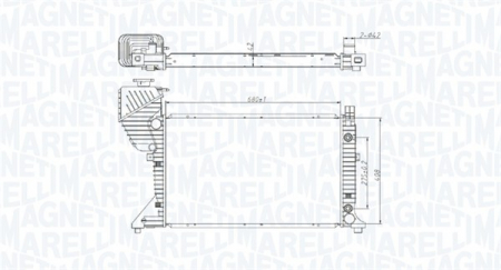Radiator apa - Radiator racire motor potrivit MERCEDES SPRINTER 2-T (B901, B902), SPRINTER 3-T (B903), SPRINTER 4-T (B904), SPRINTER 5-T (B905) 2.1D-Electric