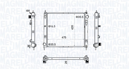 Radiator racire motor potrivit NISSAN CUBE, JUKE 1.5D dupa 2009 [2]