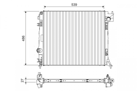 Radiator apa - Radiator racire motor potrivit NISSAN QASHQAI II; RENAULT ESPACE V, KADJAR 1.2/1.6/1.6D dupa 2013