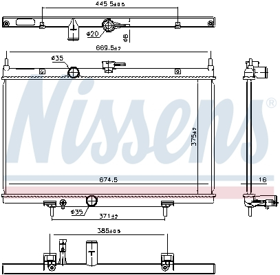 Radiator apa - Radiator racire motor potrivit NISSAN SENTRA VI 2.0