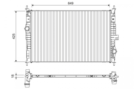 Radiator apa - Radiator racire motor potrivit OPEL GRANDLAND / GRANDLAND X 1.2-2.0D dupa 2017