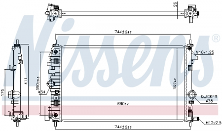 Radiator racire motor potrivit OPEL INSIGNIA A, INSIGNIA A COUNTRY 2.0/2.0D [0]