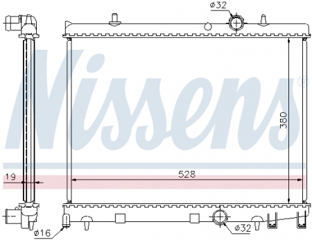 Radiator racire motor potrivit PEUGEOT 206 1.6D [0]