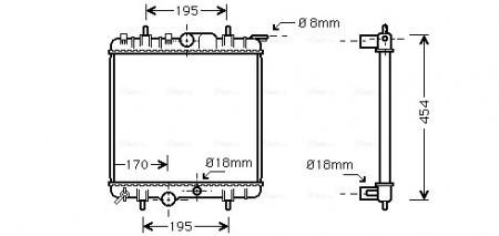 Radiator racire motor potrivit PEUGEOT 307 1.4 08.00-09.03 [2]