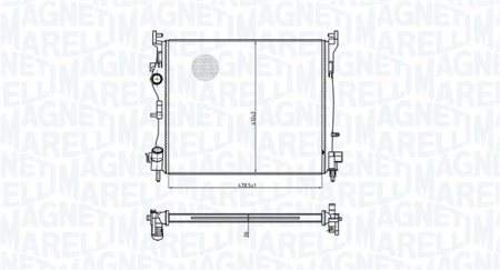 Radiator apa - Radiator racire motor potrivit RENAULT CLIO II, CLIO III, THALIA I, THALIA II 1.5D/1.6