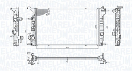 Radiator apa - Radiator racire motor potrivit RENAULT MEGANE, MEGANE III, SCENIC III 1.6-2.0D