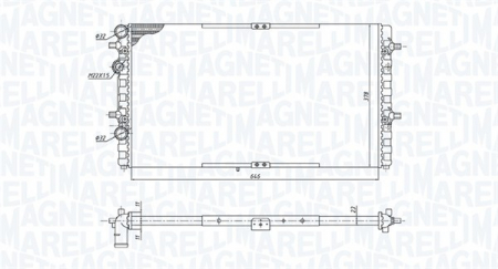 Radiator apa - Radiator racire motor potrivit SEAT CORDOBA, CORDOBA VARIO, IBIZA II, INCA 1.0-1.9D