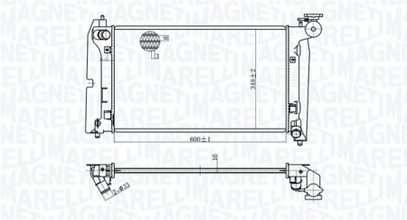 Radiator apa - Radiator racire motor potrivit TOYOTA COROLLA, COROLLA VERSO 1.4-2.0D