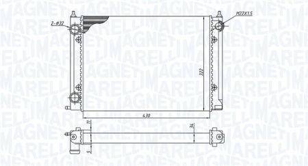 Radiator apa - Radiator racire motor potrivit VW CORRADO, GOLF I, GOLF II, GOLF III, JETTA I, JETTA II, SCIROCCO 1.3-2.0