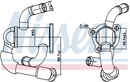 Radiator recirculare gaze esapament potrivit ALFA ROMEO MITO; FIAT DOBLO, DOBLO CARGO, DOBLO/MINIVAN, FIORINO, FIORINO/MINIVAN, GRANDE PUNTO, LINEA, PUNTO, PUNTO EVO, PUNTO EVO/HATCHBACK 1.3D 06.03- [2]