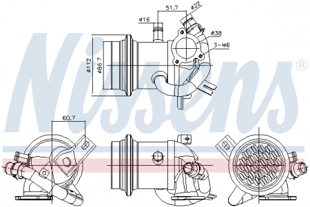 Radiator recirculare gaze esapament potrivit AUDI A1; SEAT IBIZA IV, IBIZA IV SC, IBIZA IV ST, TOLEDO IV; SKODA FABIA III, RAPID; VW POLO, POLO V 1.4D 02.14-12.22 [2]