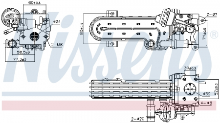 Radiator recirculare gaze esapament potrivit AUDI A3; SEAT ALTEA, ALTEA XL, LEON, TOLEDO III; SKODA OCTAVIA II, SUPERB II; VW GOLF PLUS V, GOLF V, JETTA III, PASSAT B6, TOURAN 2.0D 02.03-07.15 [2]