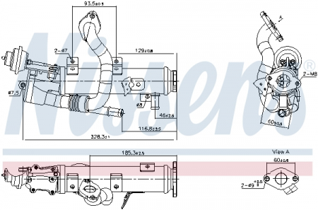 Sistem evacuare - Radiator recirculare gaze esapament potrivit AUDI A4 ALLROAD B8, A4 B8, A5, A6 C6, Q5; SEAT EXEO, EXEO ST 2.0D 07.04-05.17