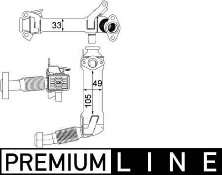 Radiator recirculare gaze esapament potrivit BMW 1 (E87), 3 (E46), 3 (E90), 3 (E91), 3 (E92), 3 (E93), 5 (E60), 5 (E61), 7 (E65, E66, E67), X3 (E83) 2.0D/2.5D/3.0D 02.98-12.13 [2]