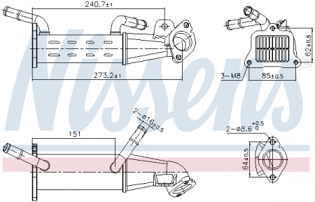 Radiator recirculare gaze esapament potrivit CITROEN JUMPER II; FORD TOURNEO CUSTOM V362, TRANSIT, TRANSIT CUSTOM V362, TRANSIT V363; PEUGEOT BOXER 2.2D 04.06- [2]