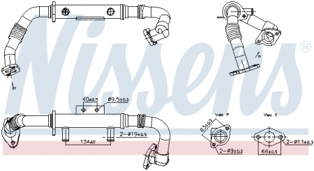 Sistem evacuare - Radiator recirculare gaze esapament potrivit NISSAN NAVARA NP300, PATHFINDER III 2.5D 01.05-