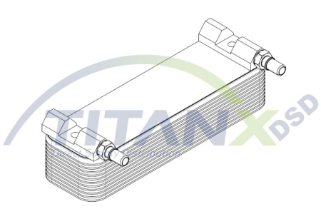 Radiator ulei - Radiator ulei (105x350mm, pentru cutii de viteze) EURO 5/EURO 6 potrivit VOLVO FH, FH16, FM, FM II D11A-330-G13C460 01.03-