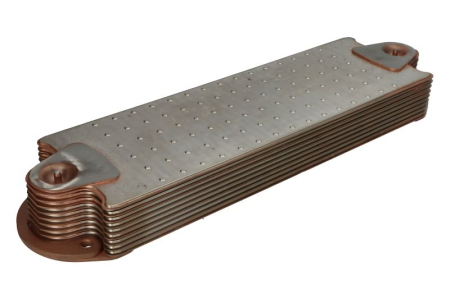 Radiator ulei - Radiator ulei (125x50x50/455mm, numar de nervuri: 9) EURO 4 potrivit VOLVO FH, FH16, FH16 II D13A400-D16K750 08.93-
