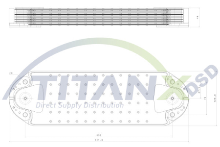 Radiator ulei (126x44/411mm, numar de nervuri: 7) potrivit VOLVO B12, FH12, FM12, NH12 D12A340-TD123ES 01.92- [1]