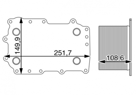 Radiator ulei potrivit DAF CF, XF 106 MX-11210-PX-7231 dupa 2012 (147x109x252mm) [3]