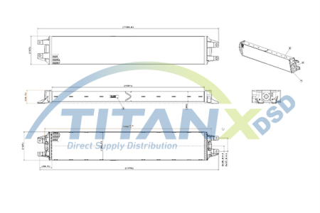 Radiator ulei - Radiator ulei (antrenare ventilator) potrivit MERCEDES CITARO (O 530), CONECTO (O 345) OM457.934-OM909.921 01.98-