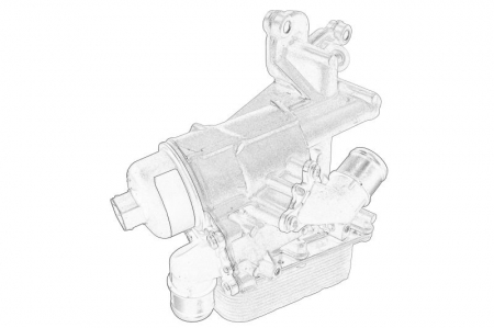 Radiator ulei (contine: carcasa, radiator, garnituri, filtru de ulei) potrivit NISSAN PRIMASTAR, X-TRAIL II; OPEL VIVARO A; RENAULT ESPACE IV, GRAND SCENIC II, KOLEOS I, LAGUNA 2.0D 08.05- [1]