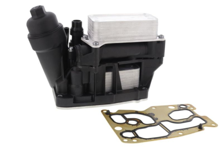 Radiator ulei - Radiator ulei ) potrivit BMW 1 (F20), 1 (F21), 2 (F22, F87), 2 (F23), 2 (F45), 2 GRAN TOURER (F46), 3 (E90), 3 (E91) 1.5-4.4 dupa 2004 (cu carcasa filtru ulei, cu garnituri, (cu termostat)