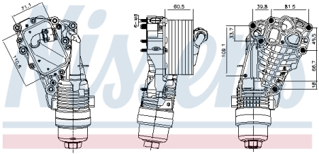 Radiator ulei - Radiator ulei (cu carcasa filtru ulei) potrivit BMW 1 (F40), 2 (F45), 2 GRAN COUPE (F44), 2 GRAN TOURER (F46), 2 GRAN TOURER VAN (F46), X1 (F48), X2 (F39); MINI (F55) 1.2-2.0D 09.13-