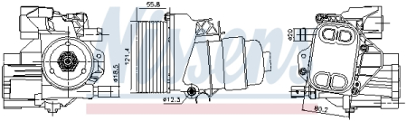 Radiator ulei potrivit MAN TGE; VW CALIFORNIA T6 CAMPER, CRAFTER, GRAND CALIFORNIA CAMPER, MULTIVAN T6, TRANSPORTER T6 2.0D dupa 2015 (cu carcasa filtru ulei) [2]