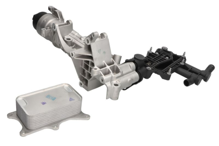 Radiator ulei - Radiator ulei potrivit MERCEDES C (C205), C T-MODEL (S205), C (W205); RENAULT ESPACE V, FLUENCE, GRAND SCENIC III, GRAND SCENIC IV, KADJAR 1.6D dupa 2011 (cu carcasa filtru ulei)