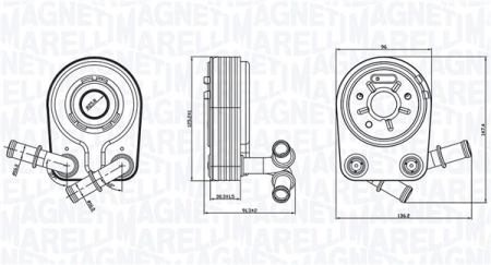 Radiator ulei - Radiator ulei potrivit ALFA ROMEO 147, 156; FIAT BRAVO II, DOBLO, DOBLO/MINIVAN, MAREA, MULTIPLA, STILO; LANCIA LYBRA 1.9D 04.99-