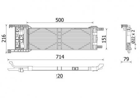 Radiator ulei - Radiator ulei potrivit ALFA ROMEO GIULIA, STELVIO 2.0/2.2D/2.9 10.15-