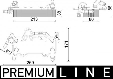 Radiator ulei potrivit AUDI Q7; PORSCHE CAYENNE 3.0DH/3.0H 08.15- [2]