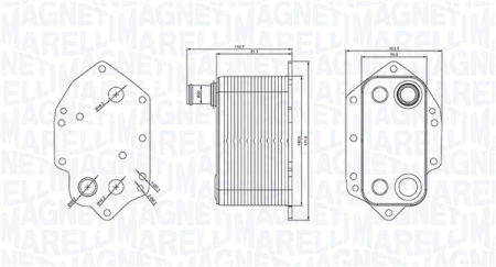 Radiator ulei potrivit BMW 3 (E46), 3 (E90), 3 (E91), 3 (E92), 3 (E93), 5 (E60), 5 (E61), 6 (E63), 6 (E64), 7 (E65, E66, E67), X3 (E83), X5 (E53), X5 (E70), X6 (E71 2.5D/3.0D 06.02-12.13 [1]