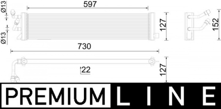Radiator ulei potrivit BMW 5 (G30, F90), 7 (G11, G12), 8 (G14, F91) 4.0/4.4/6.6 09.15- [2]