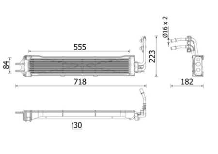 Radiator ulei - Radiator ulei potrivit BMW X5 (G05, F95), X6 (G06, F96), X7 (G07); ROLLS-ROYCE CULLINAN, GHOST II, GHOST II EXTENDED WHEELBASE, PHANTOM VIII 4.4/6.75 dupa 2017