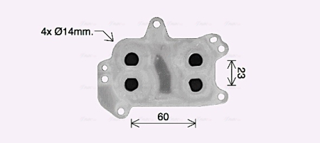 Radiator ulei potrivit DS DS 3, DS 4, DS 5; CITROEN BERLINGO, BERLINGO MULTISPACE, BERLINGO/MINIVAN, C3 AIRCROSS I, C3 AIRCROSS II, C3 II, C3 II/HATCHBACK, C3 III, C3 PICASSO 1.6D 04.08- [1]