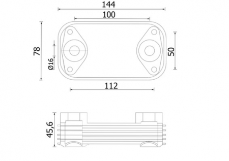 Radiator ulei potrivit IVECO DAILY III, DAILY IV, DAILY V, DAILY VI, MASSIF; CITROEN JUMPER II; FIAT DUCATO; PEUGEOT BOXER; MITSUBISHI CANTER (FB7, FB8, FE7, FE8) VII, CANTER (FE5 2.3D-3.0D 07.99- [2]
