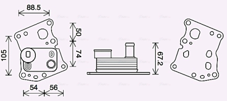 Radiator ulei potrivit MERCEDES C (C204), C T-MODEL (S204), C (W204), E (A207), E (C207), E T-MODEL (S212), E (W212), SLK (R172) 1.8 dupa 2007 [1]