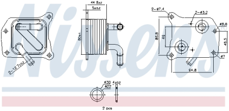 Radiator ulei potrivit NISSAN JUKE, PULSAR, QASHQAI II, X-TRAIL III; RENAULT ESPACE V, KADJAR, MEGANE IV, TALISMAN 1.6/1.8 06.10- [1]