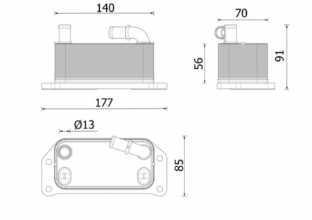 Radiator ulei potrivit VOLVO C30, C70 II, S40 I, S40 II, S60 I, S60 II, S80 II, V40, V50, V60 I, V70 II, V70 III, V70 III/KOMBI, XC60 I, XC70 II 1.5-Electric 07.95-08.19 [2]